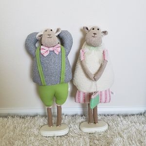 Easter Mr. And Mrs. Lamb Dolls NWOT